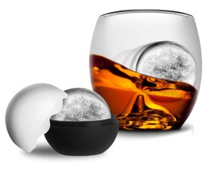 On The Rocks glass and ice mold set, $25